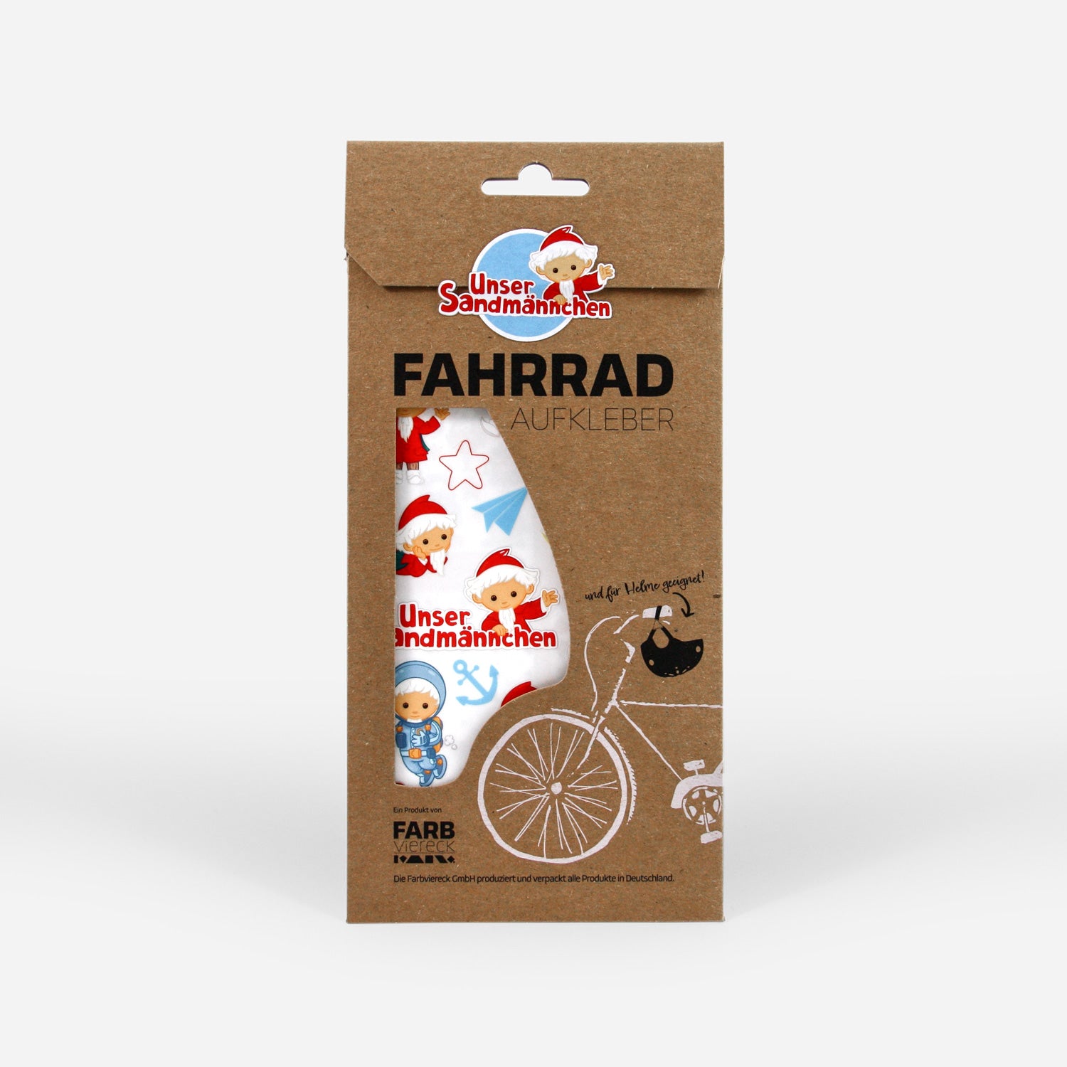Fahrradaufkleber Unser Sandmännchen von Farbviereck
