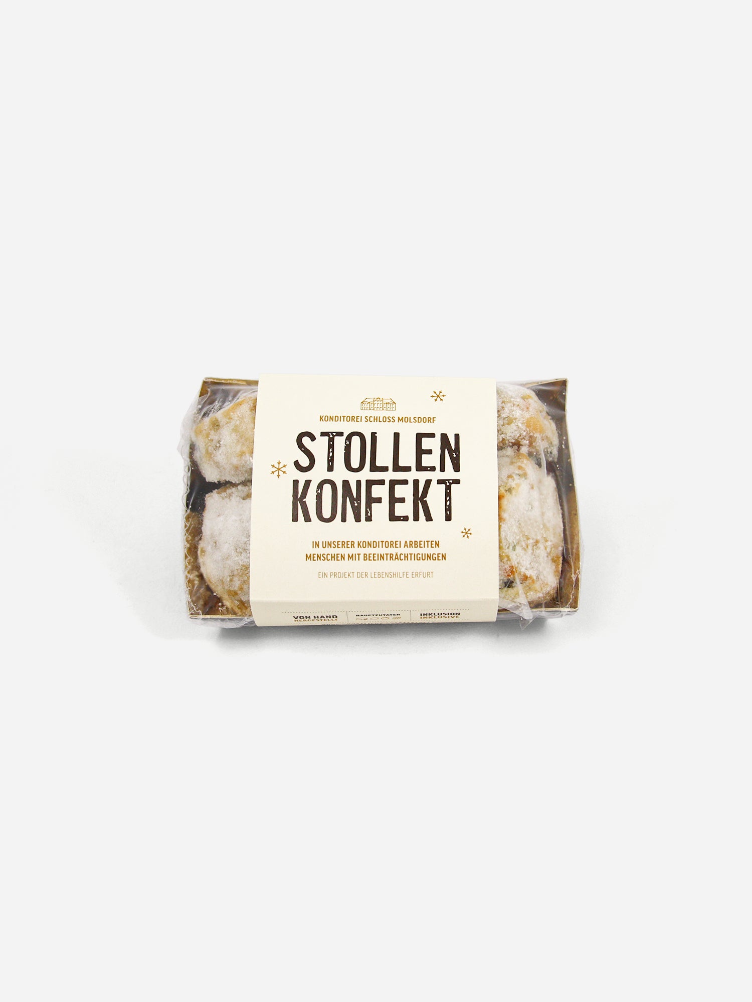 Stollenkonfekt aus der Konditorei Schloss Molsdorf, frisch gebacken von der Lebenshilfe Erfurt