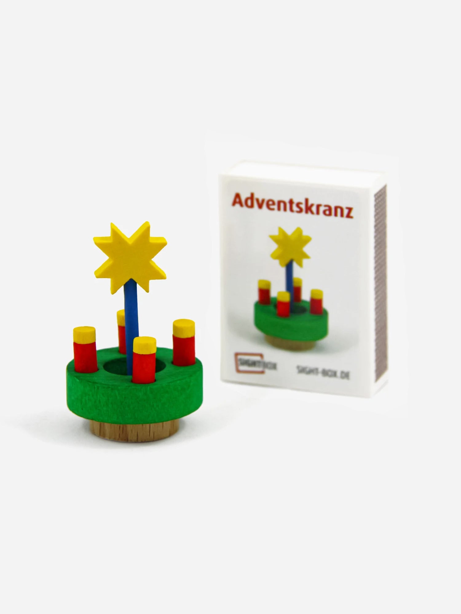Bausatz Adventskranz in der Streichholzschachtel für Adventskalender