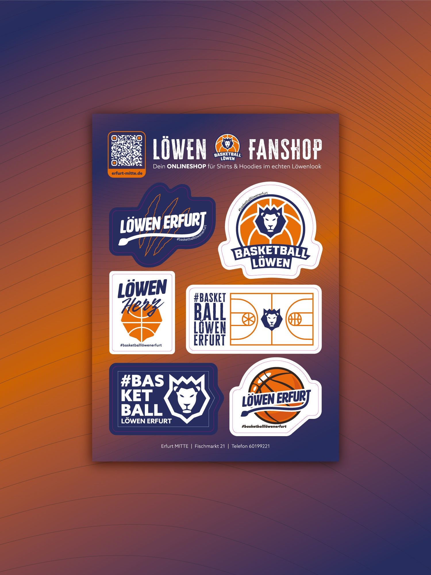 Stickerset Basketball Löwen Erfurt