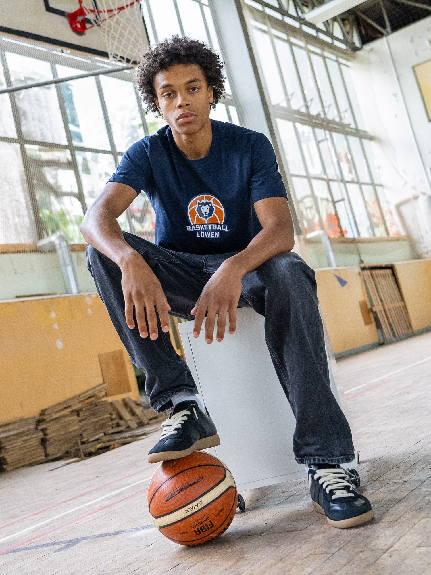 Erfurter Basketball Löwen T-Shirt Logo Musa Abra