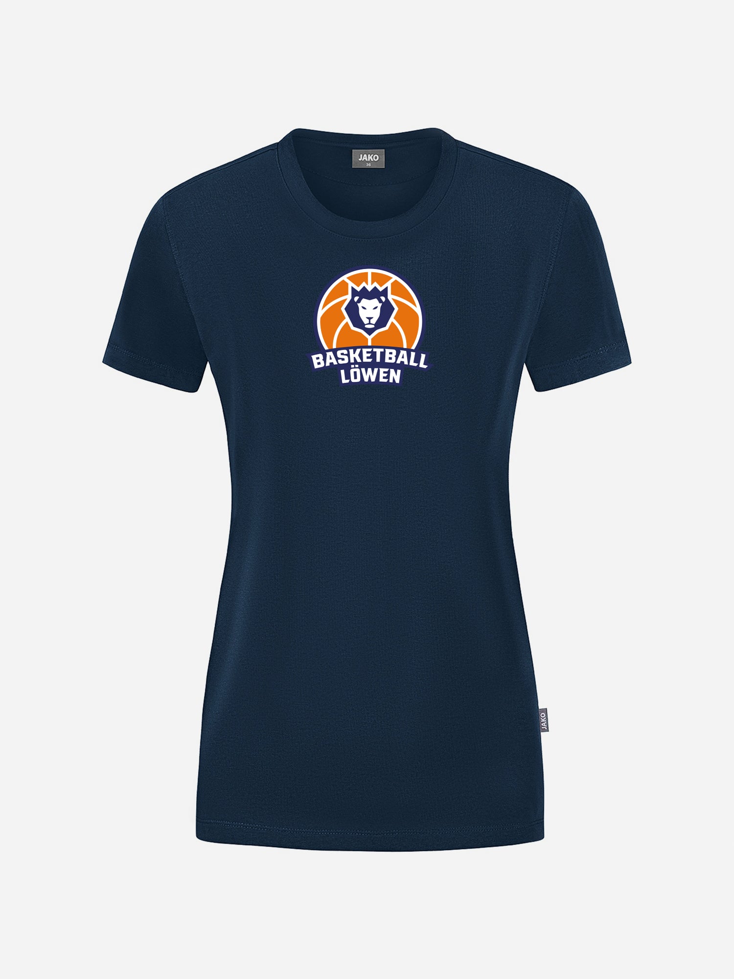 CATL Basketball Löwen T-Shirt Damen Logo marine mit farbigem Logo