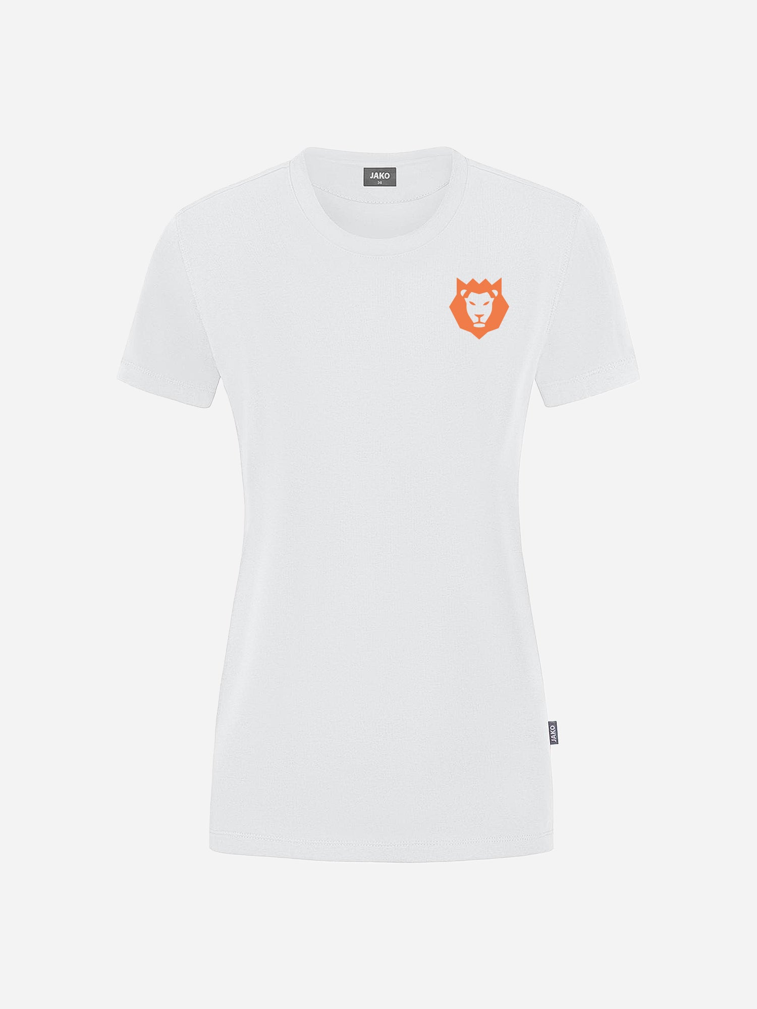Basketball Löwen Erfurt T-Shirt Chest Damen weiß mit orangenem Print