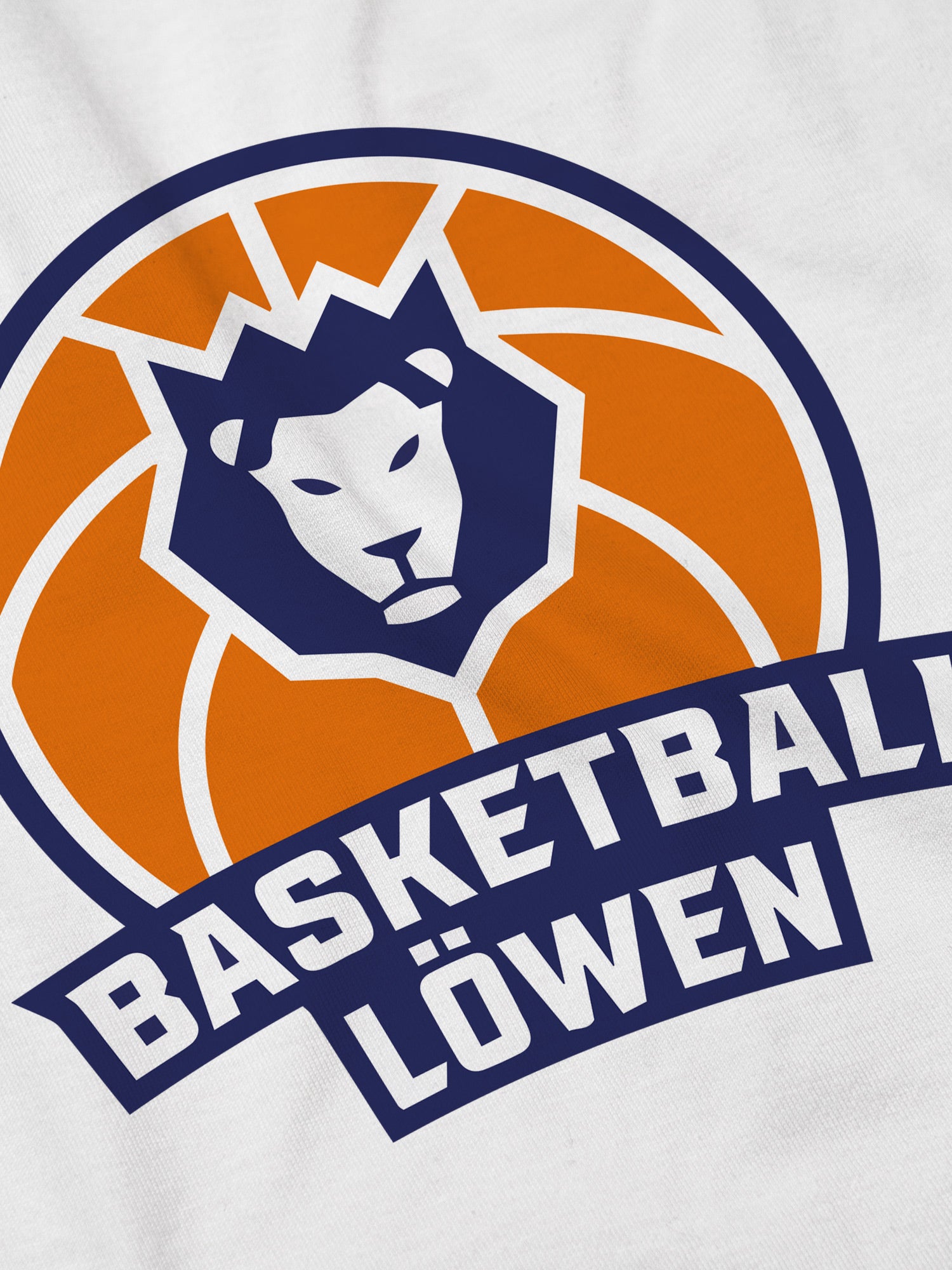 Erfurter Basketball Löwen T-Shirt Logo weiß Detailansicht
