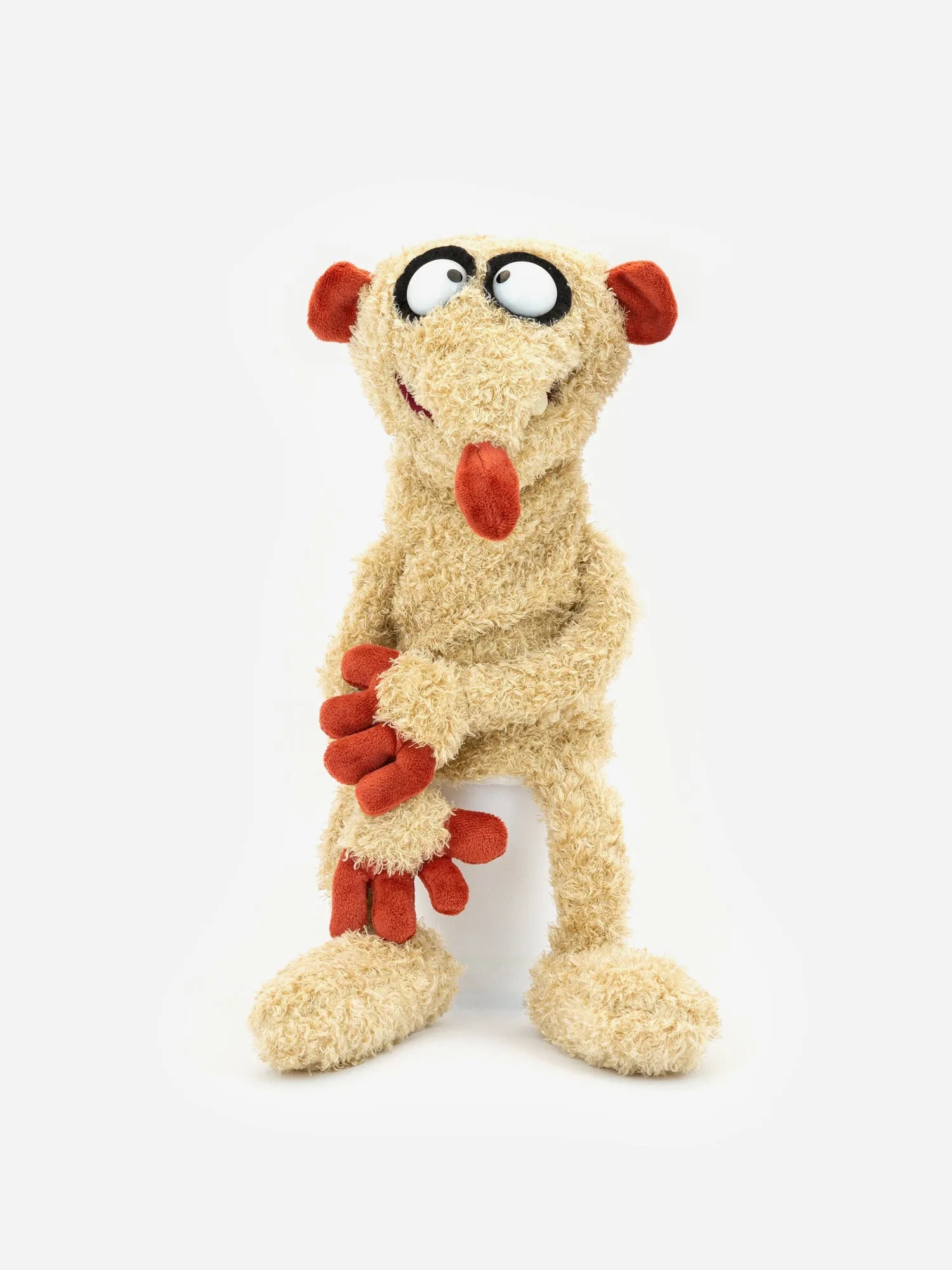 Frontansicht Handpuppe Erdmännchen Henry
