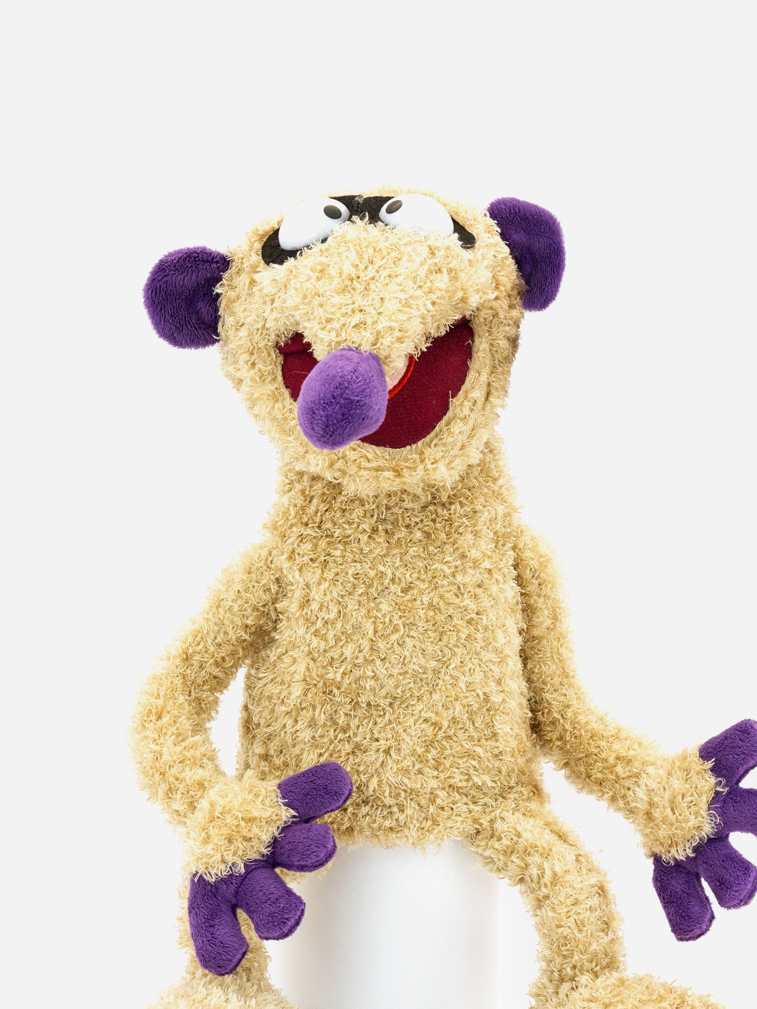 Detailansicht Handpuppe Jan aus Plüsch