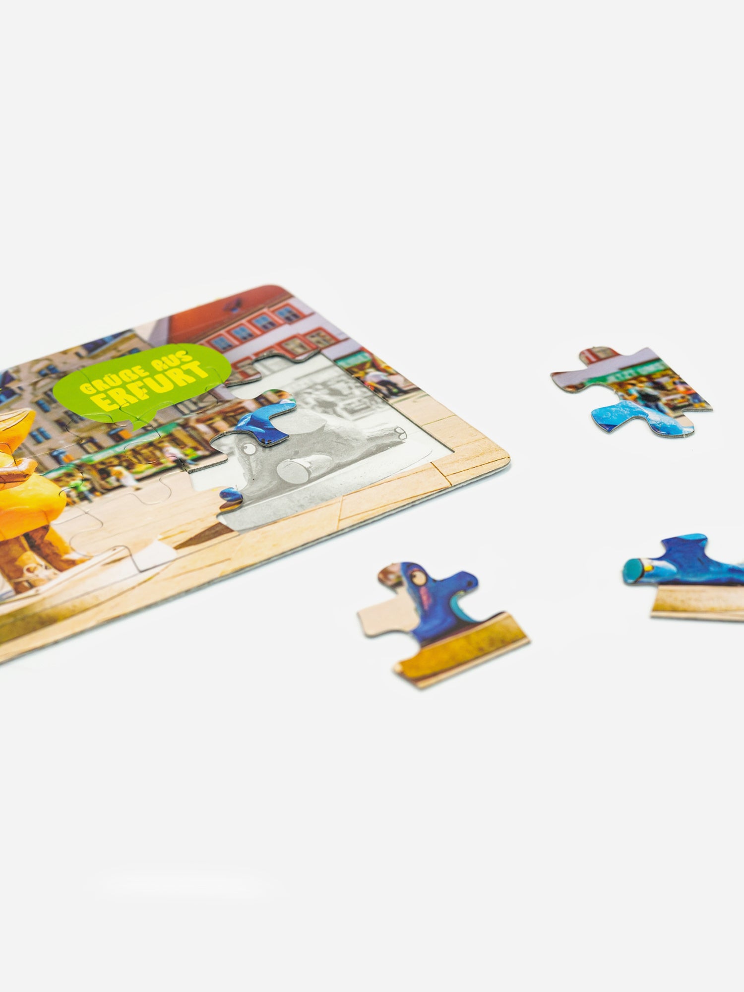 Puzzle Maus und Elefant am Anger Erfurt Detailansicht
