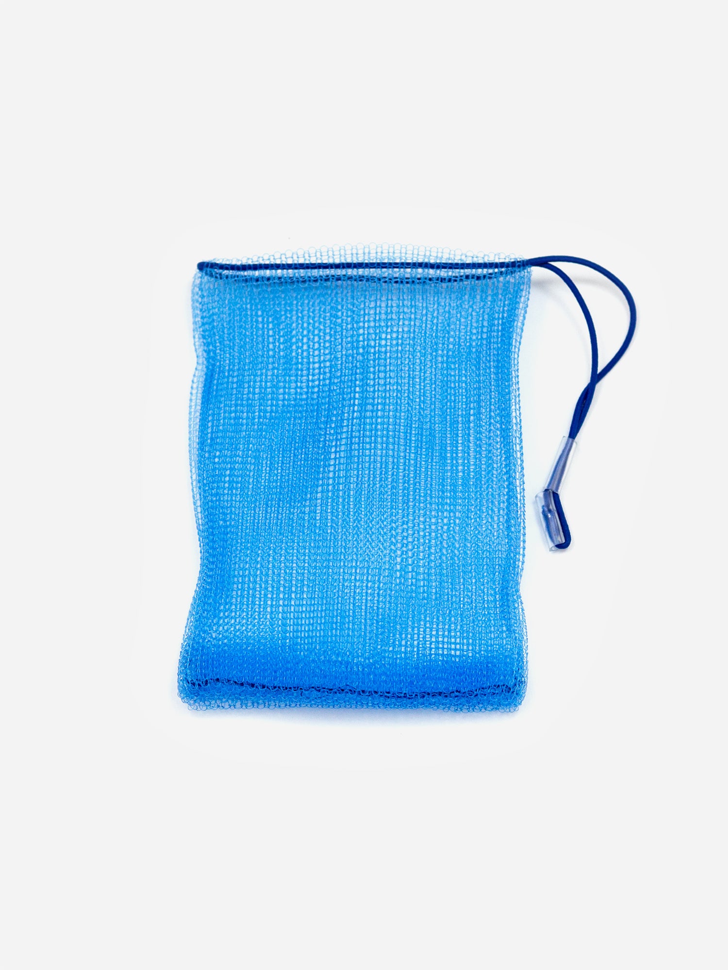 Seifensäckchen in blau zur Aufbewahrung und Peeling