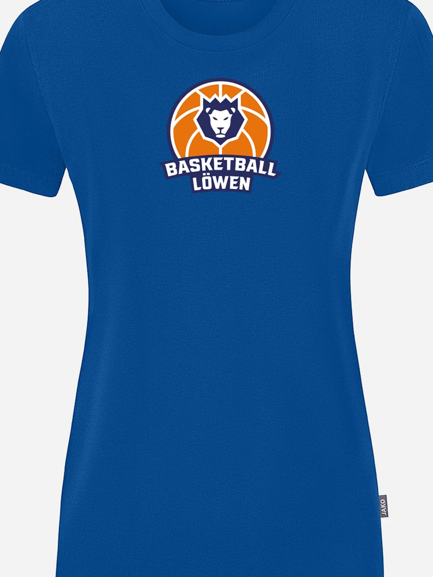 Erfurter Basketball Löwen T-Shirt Damen royal Logo Detailansicht