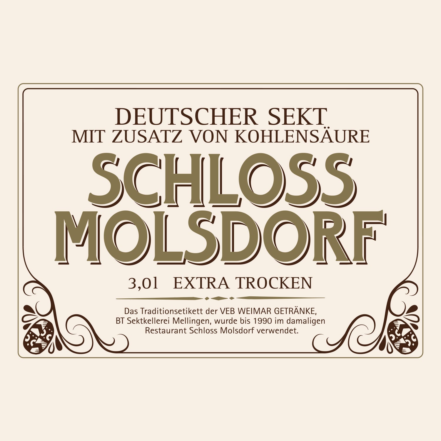 Doppelmagnum 3l Schloss Molsdorf Sekt extra trocken