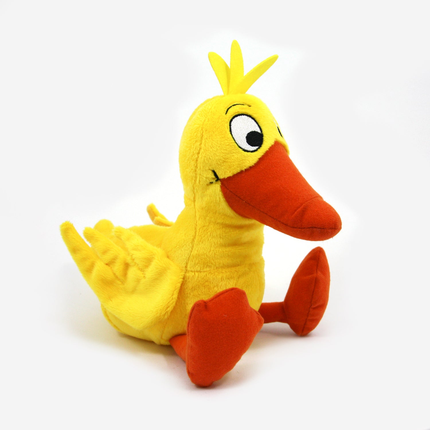 Kuscheltier Die Ente aus Die Sendung mit der Maus Jubiläumsedition 25cm groß Seitenansicht