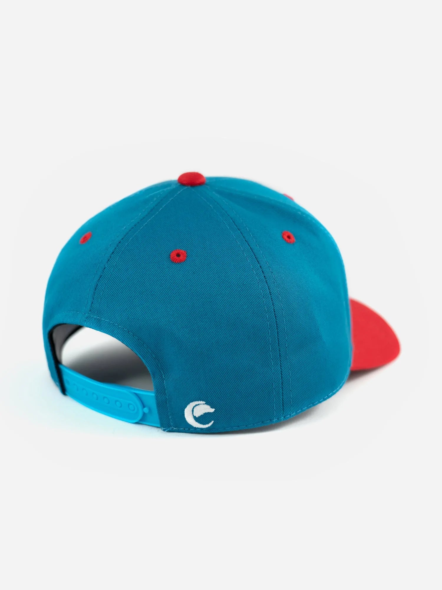 Rückansicht Basecap EF blau/rot/weiß