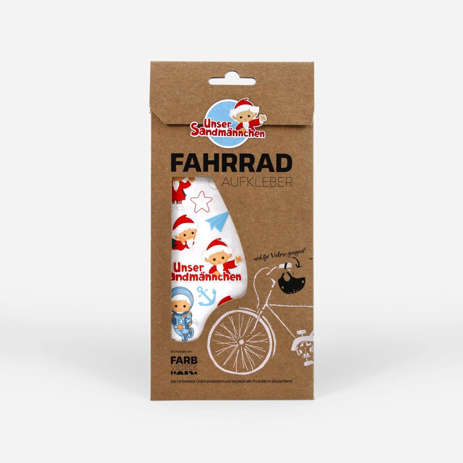 Fahrradaufkleber Unser Sandmännchen von Farbviereck