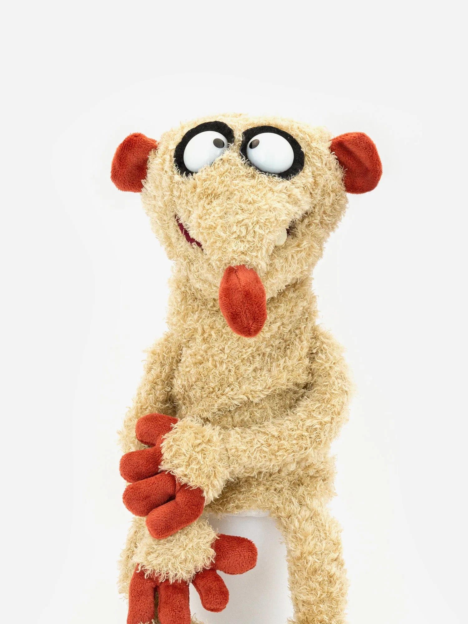 Detailansicht Handpuppe aus Plüsch Henry