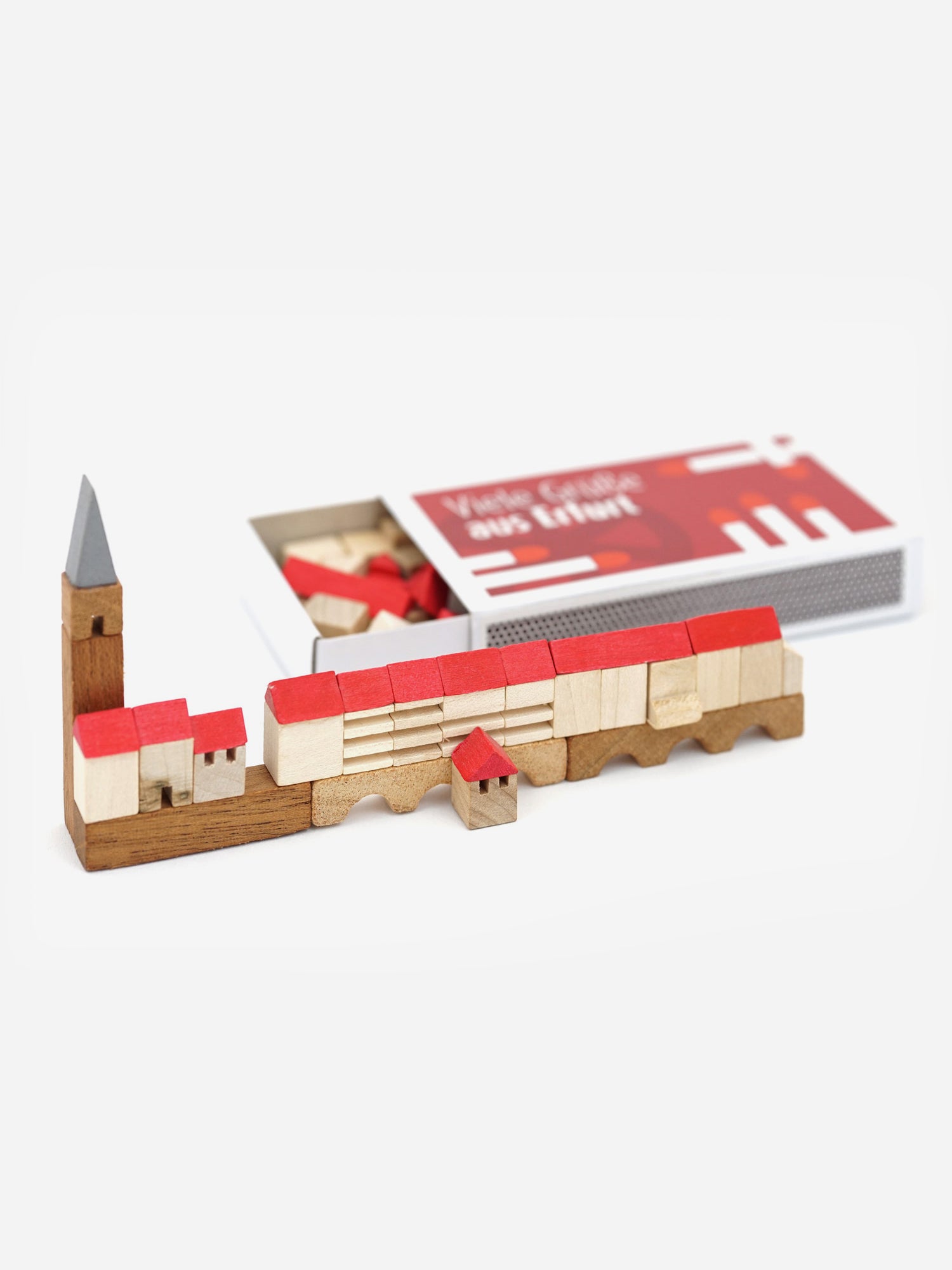 Krämerbrücke Erfurt Holzbausatz in der Kaminholzschachtel - Sightbox Souvenirs