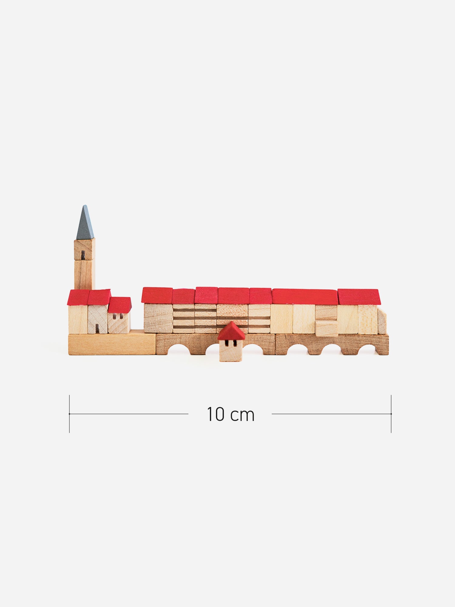 10 cm langer Holzbausatz der Krämerbrücke Erfurt