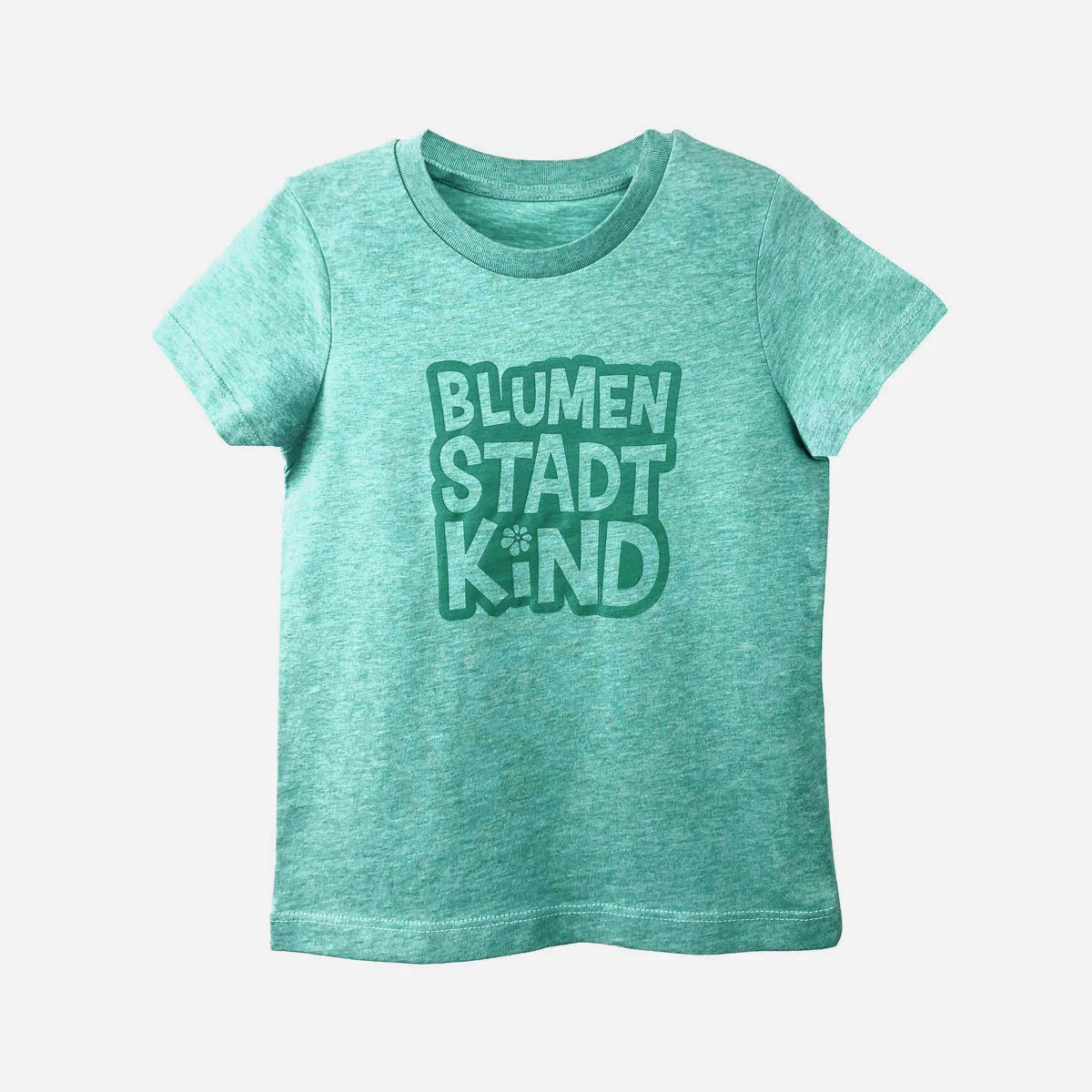 T-Shirt Kinder Blumenstadtkind Türkis