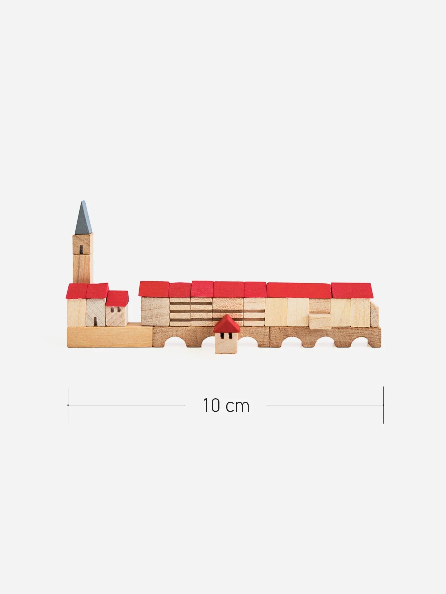 10 cm langer Holzbausatz der Krämerbrücke Erfurt