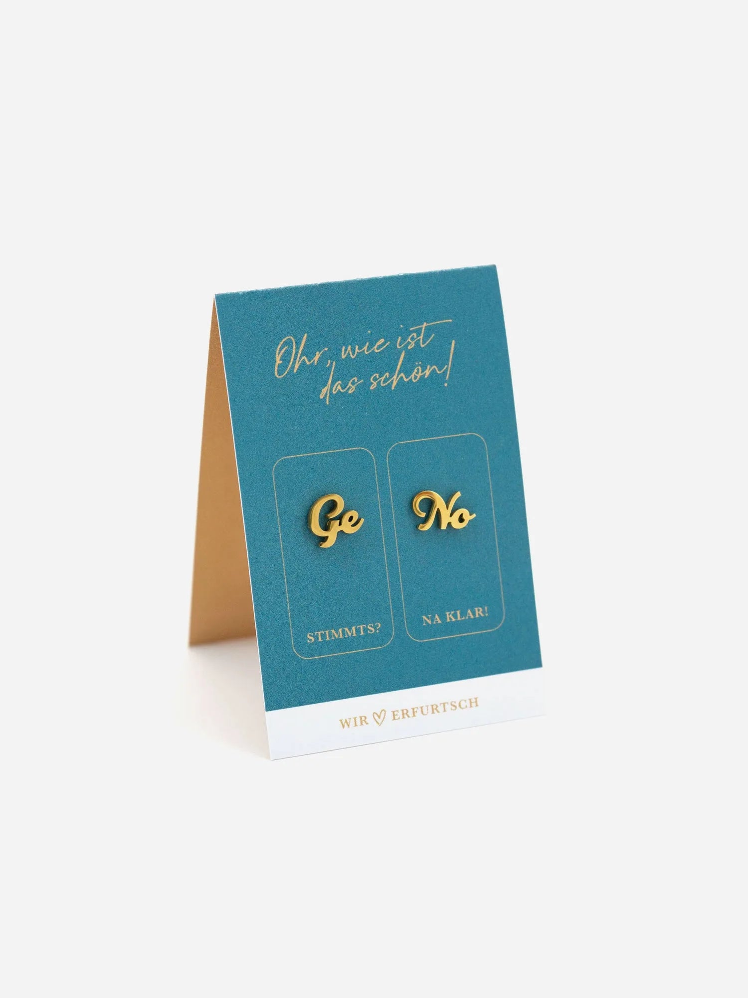 Ohrstecker in Gold mit Erfurtsch "Ge" und "No"