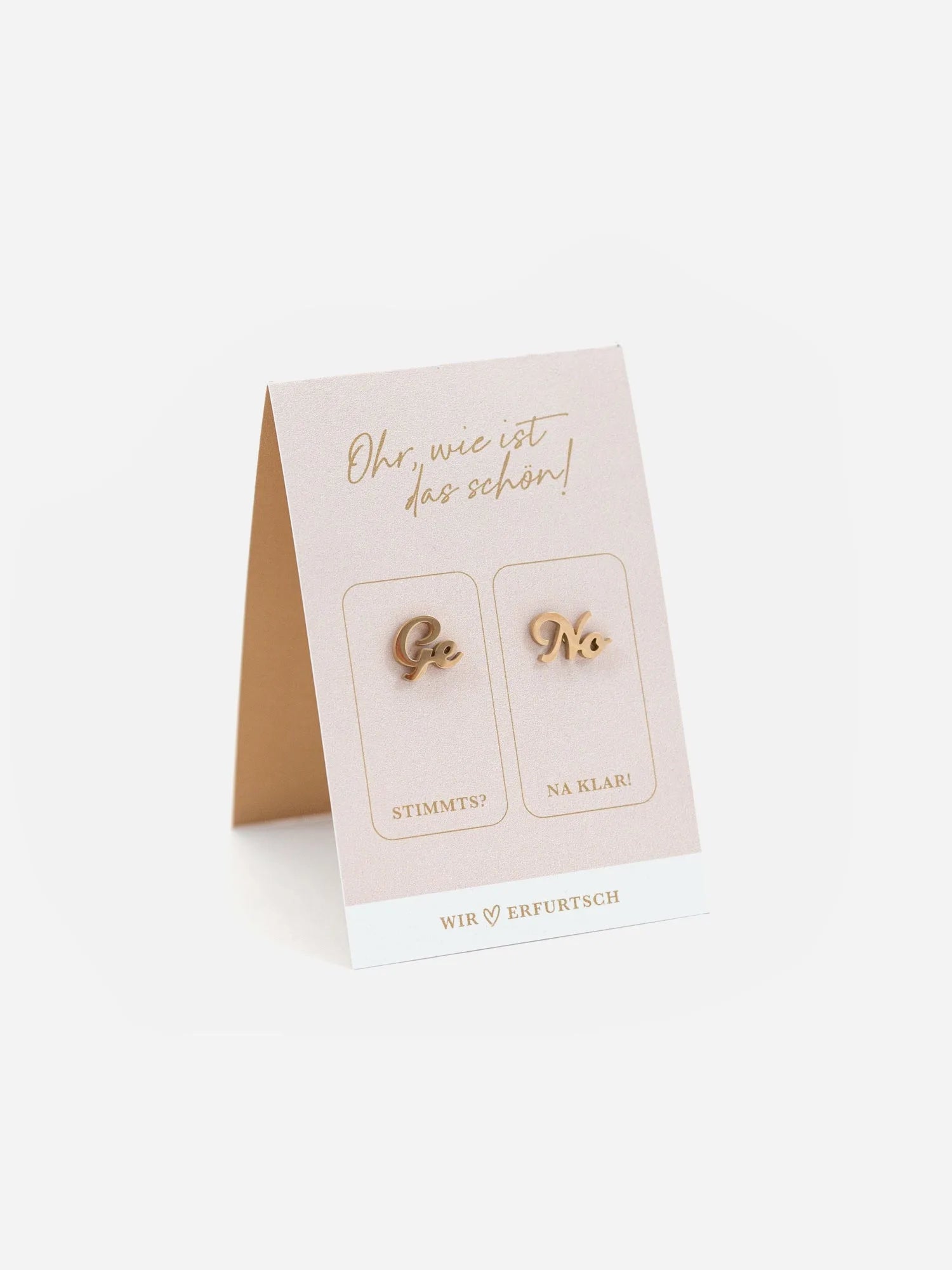 "Ge" und "No" Ohrstecker in Rosegold
