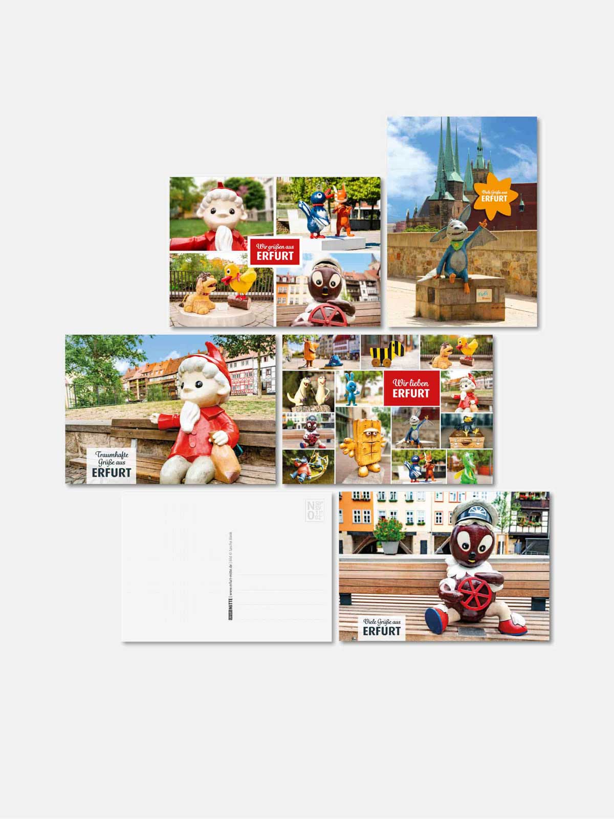 Postkarten-Set KiKA-Figuren Erfurt