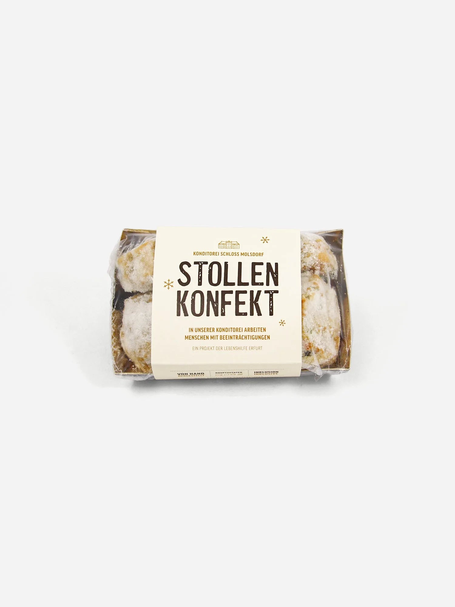 Stollenkonfekt aus der Konditorei Schloss Molsdorf, frisch gebacken von der Lebenshilfe Erfurt