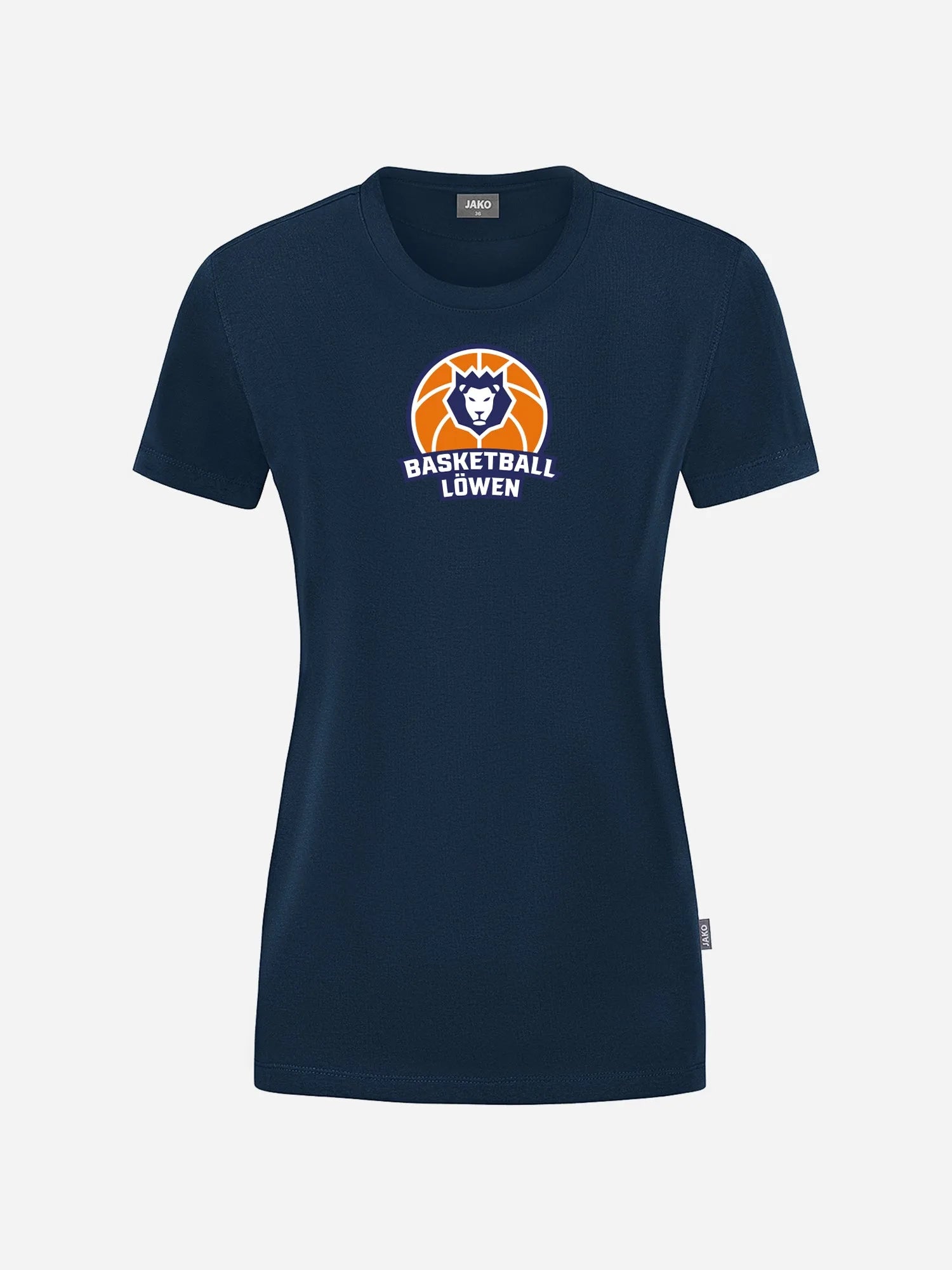 CATL Basketball Löwen T-Shirt Damen Logo marine mit farbigem Logo