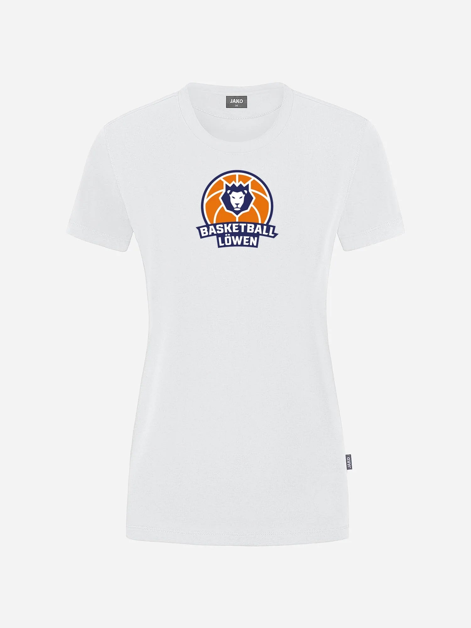Erfurter Basketball Löwen T-Shirt Logo Damen weiß mit farbigem Logo