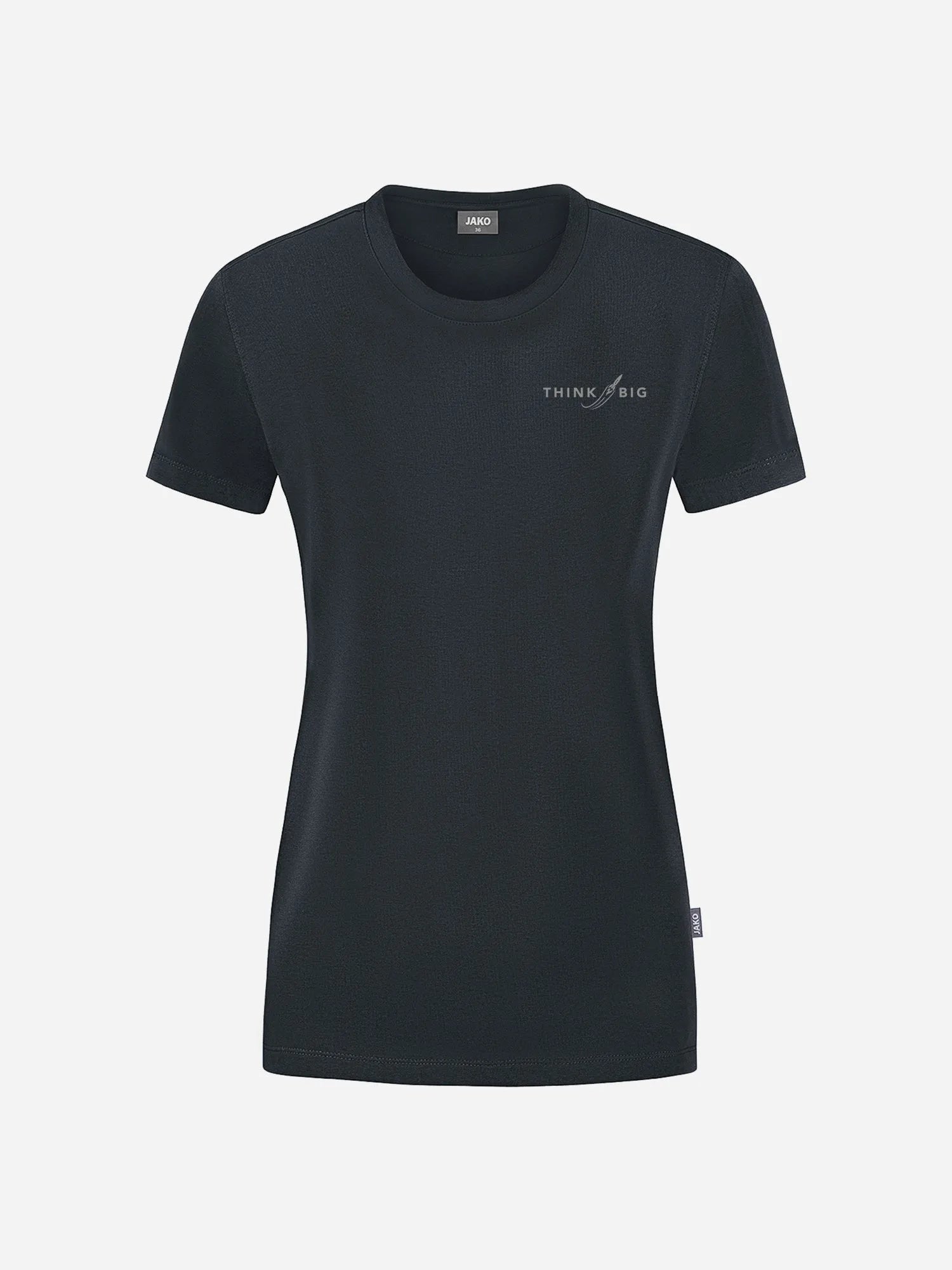 T-Shirt Damen BIG CHEST mit Schriftzug Think Big in anthrazit