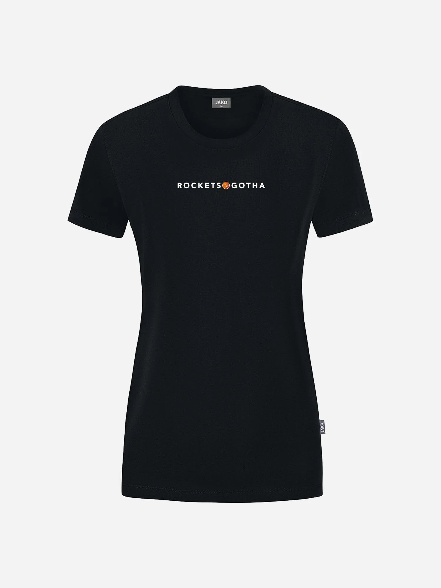 T-Shirt Damen GOTHA in schwarz mit weißem Schriftzug Rockets Gotha