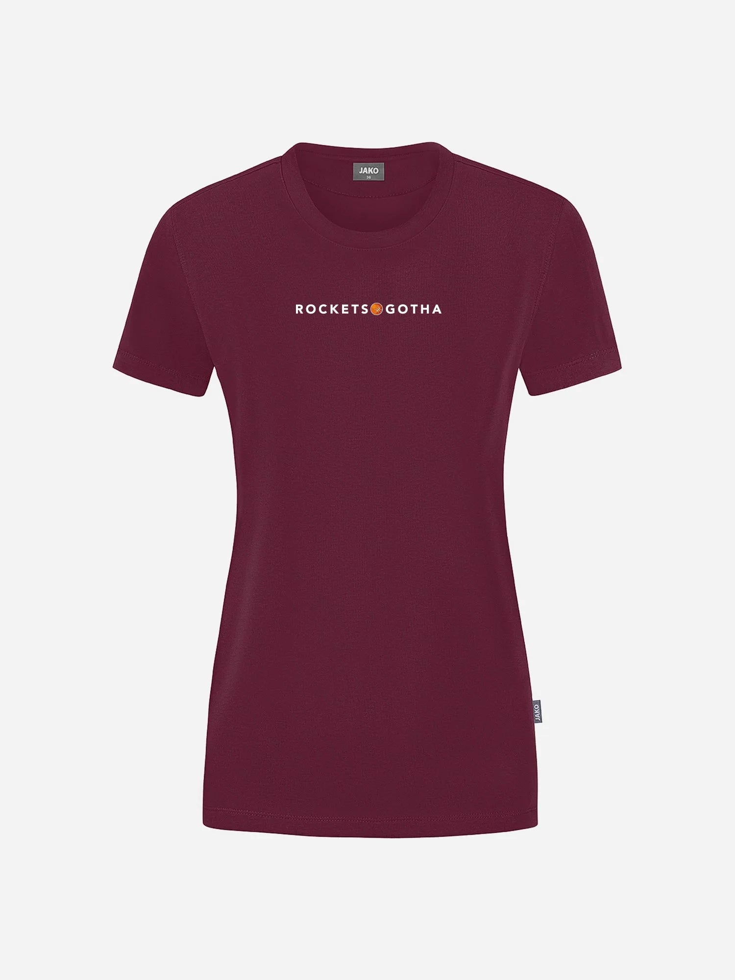 Damen T-Shirt GOTHA maroon, mit Schriftzug Rockets Gotha