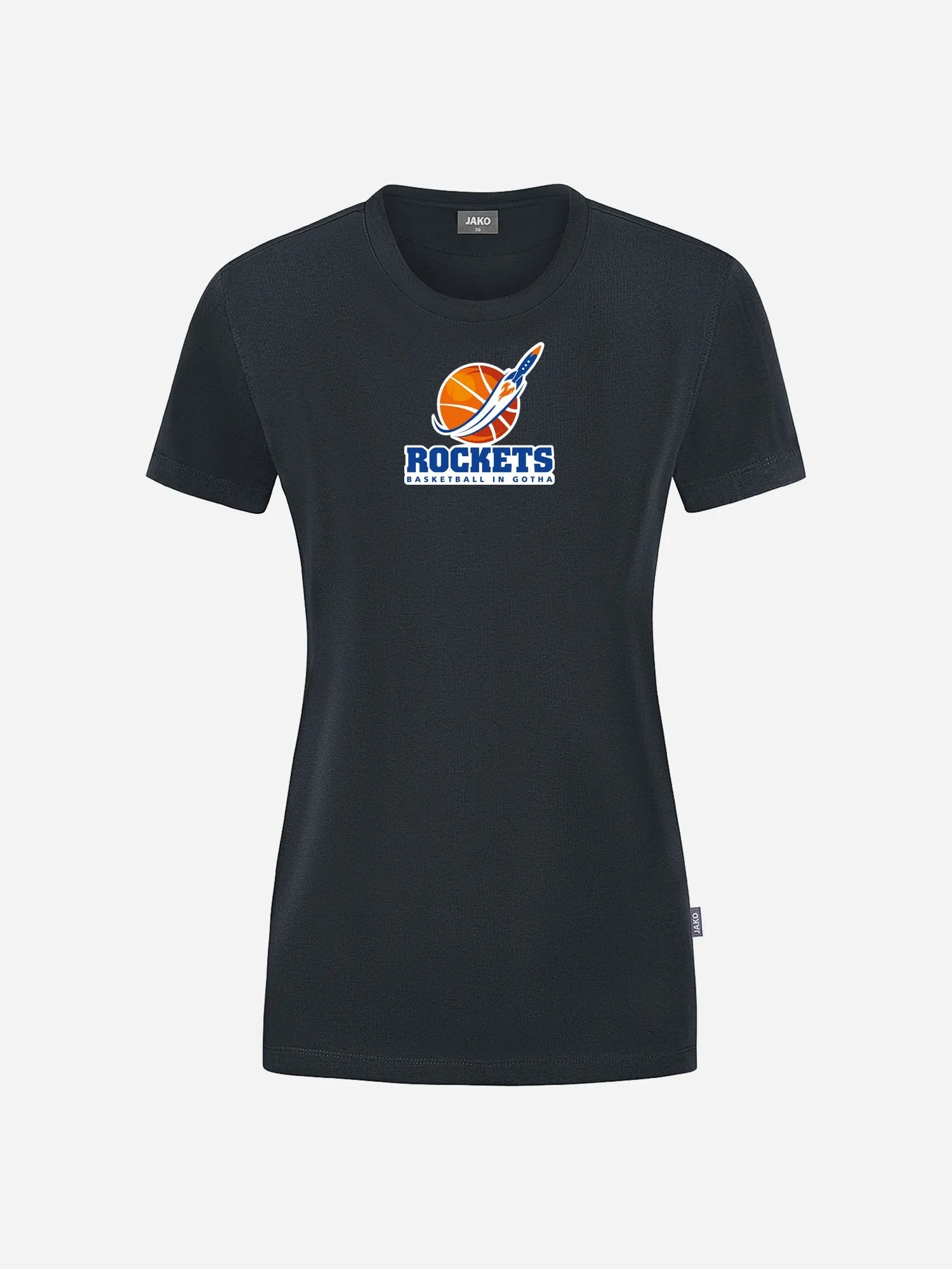 T-Shirt Damen LOGO in anthrazit mit dem Logo der Basketball Rockets Gotha