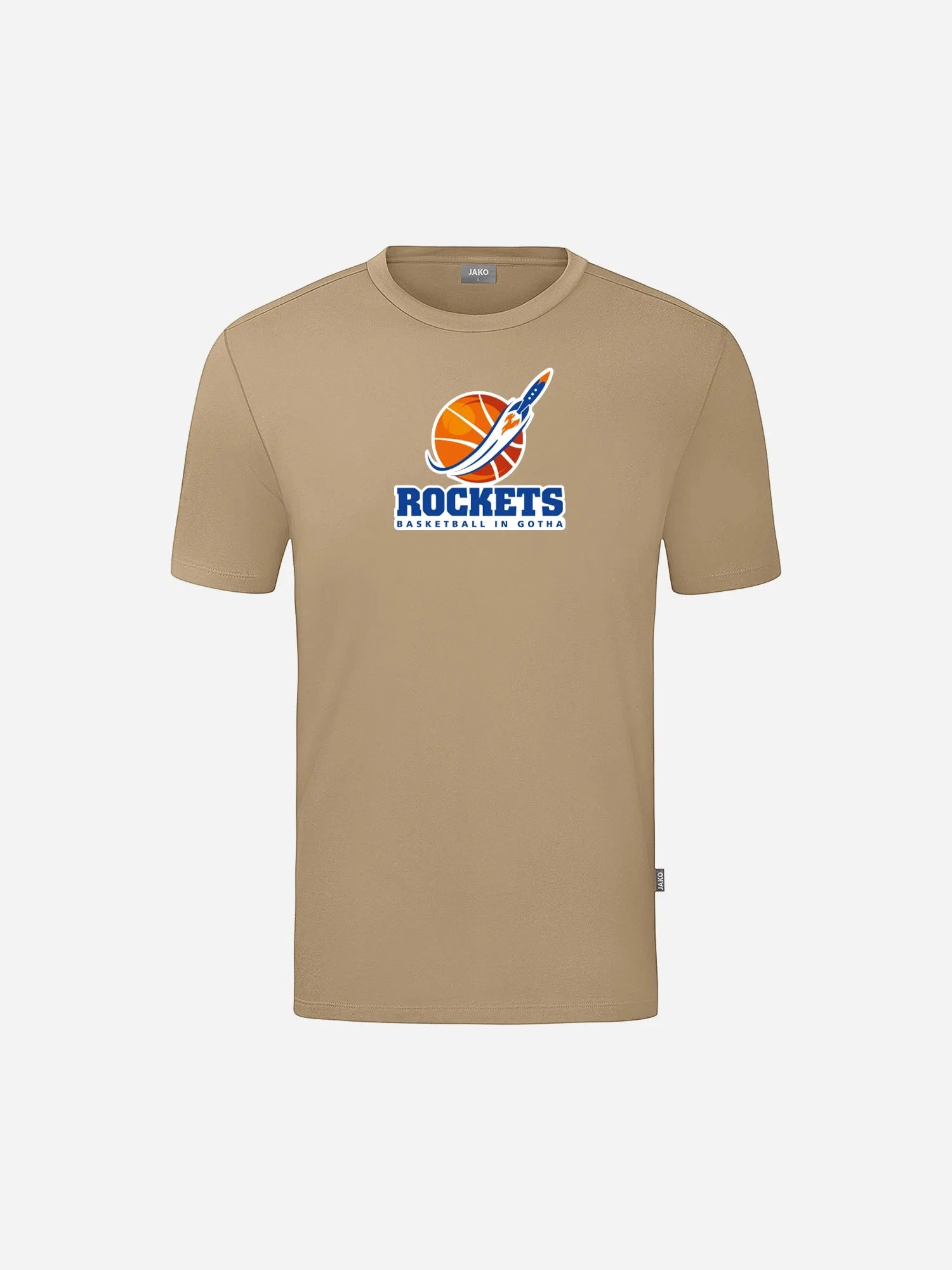 Sandfarbenes Kids T-Shirt Logo der Rockets Basketball in Gotha