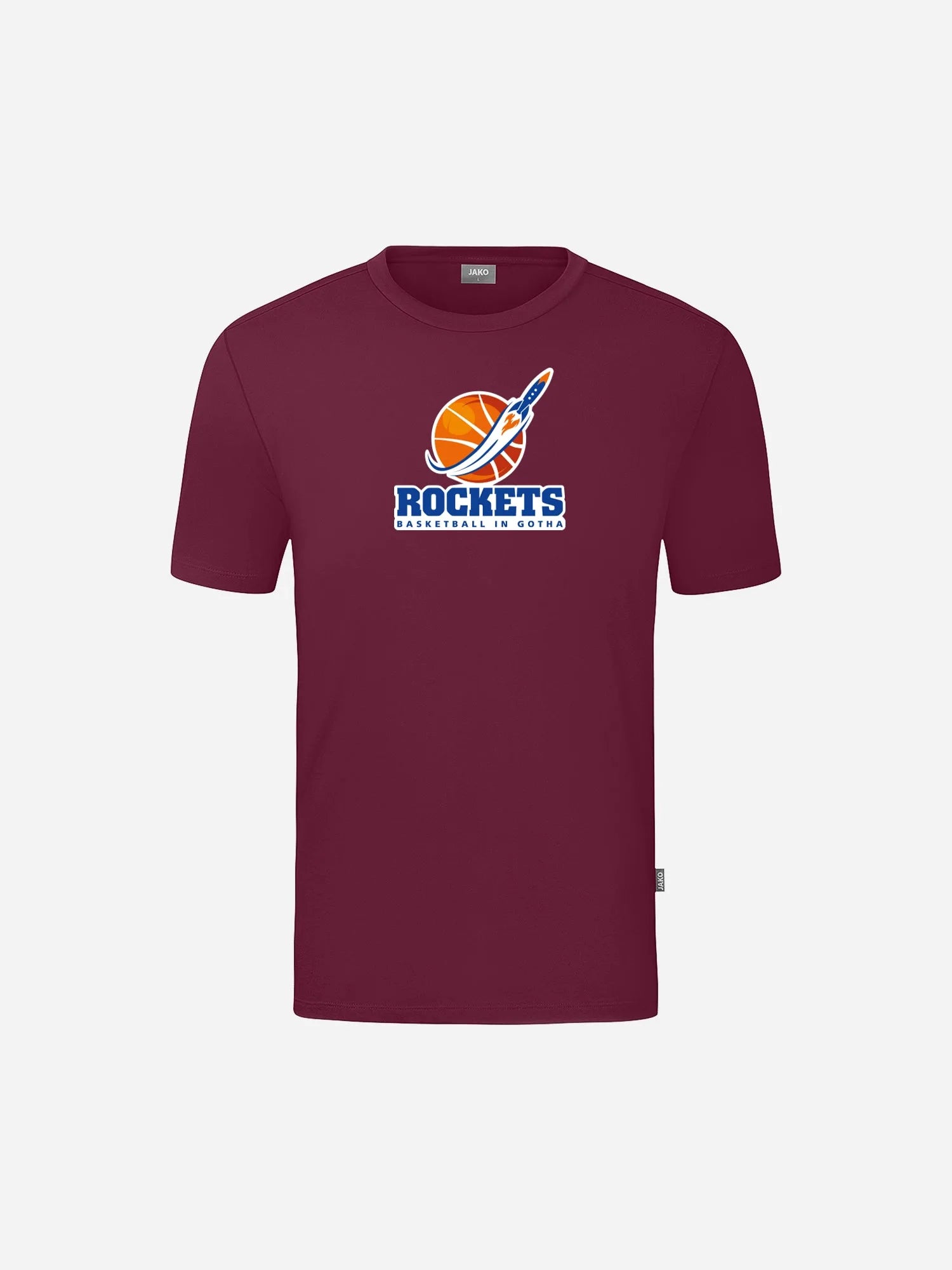 T-Shirt Kids Logo der Basketball Rockets in Gotha in der Farbe maroon