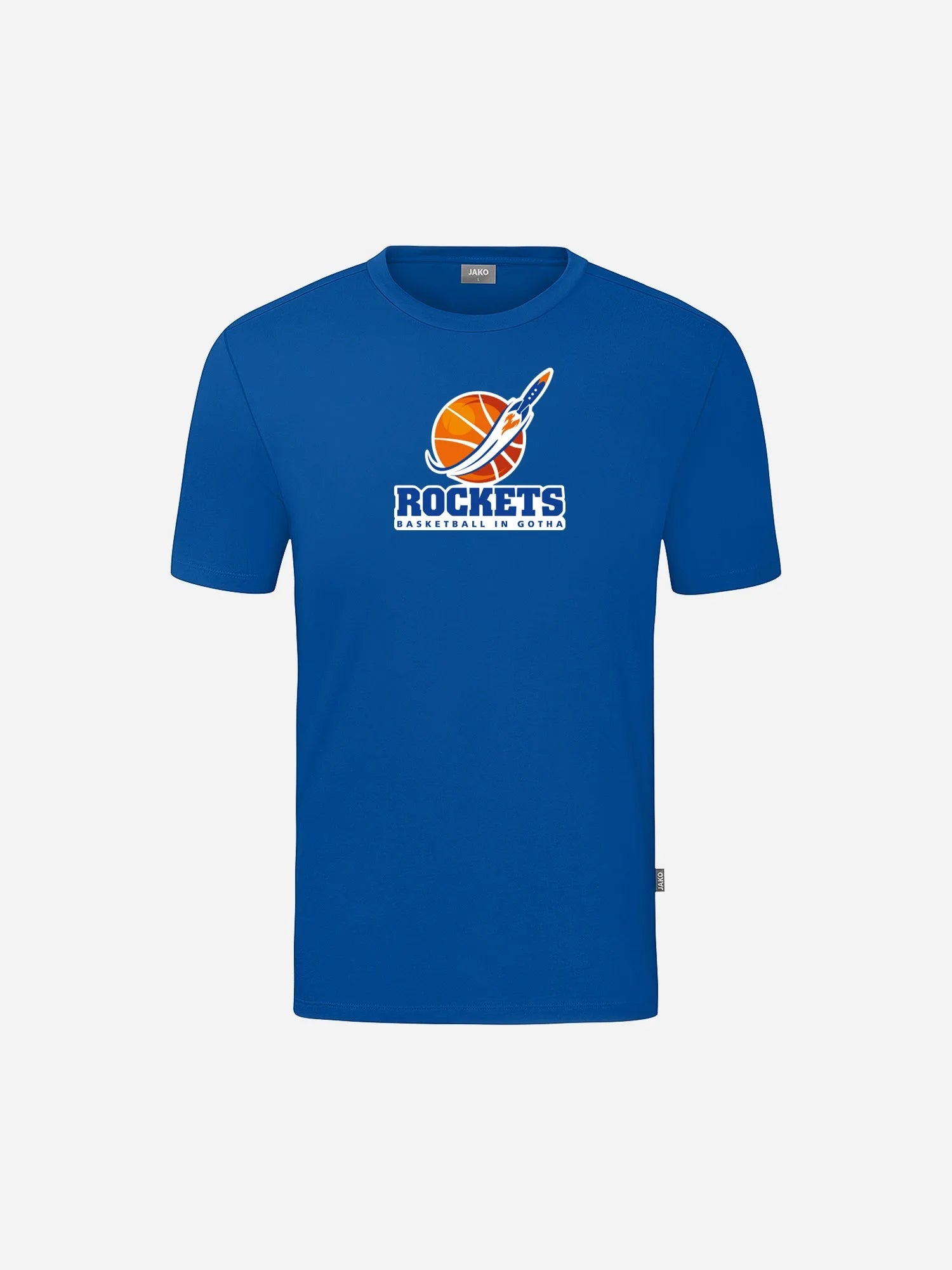 Royalblaues T-Shirt für Kids mit dem Logo der Rockets Basketball in Gotha