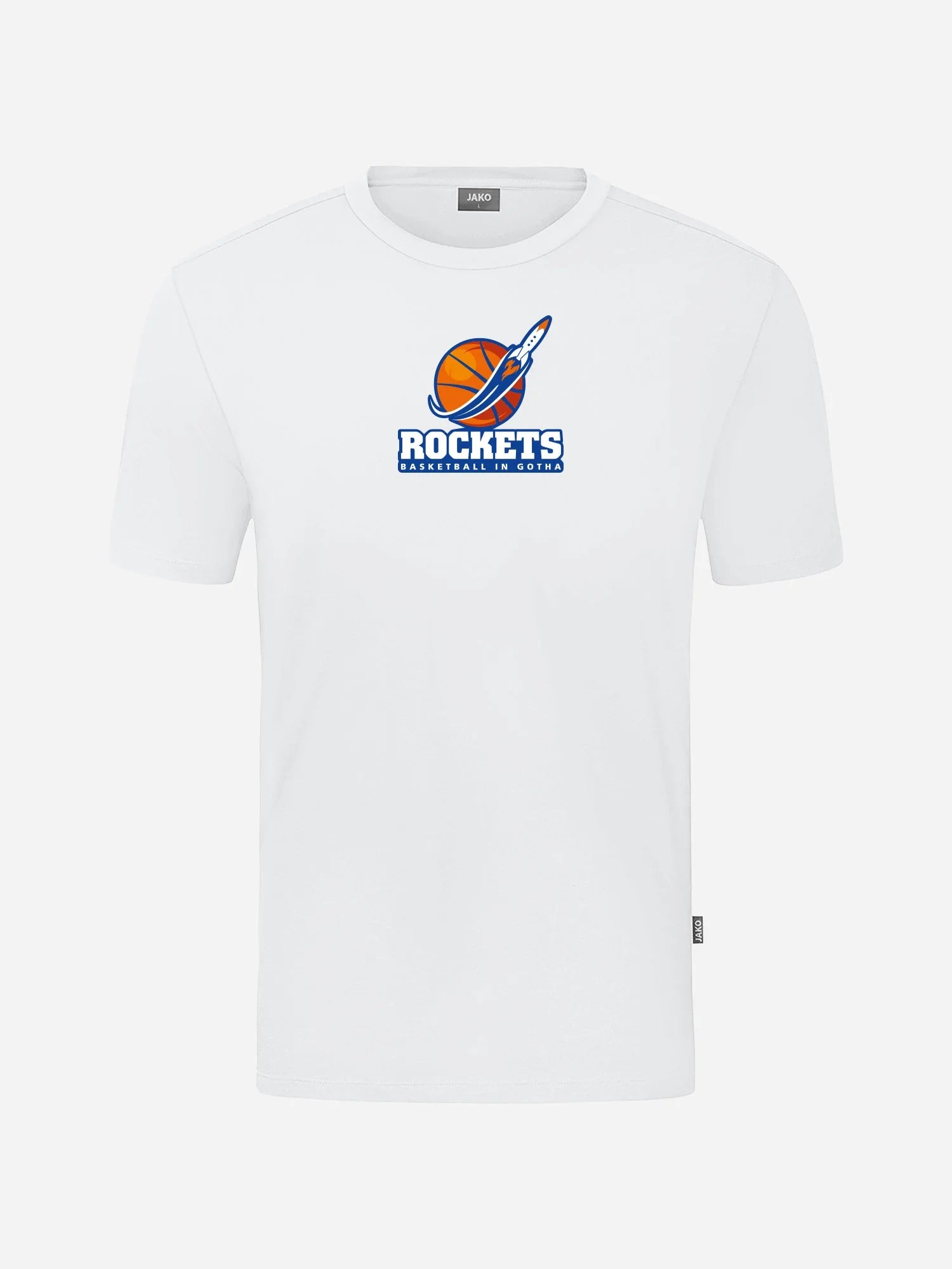 basketball Gotha Rockets T-Shirt Logo weiß mit farbigem Logo Print