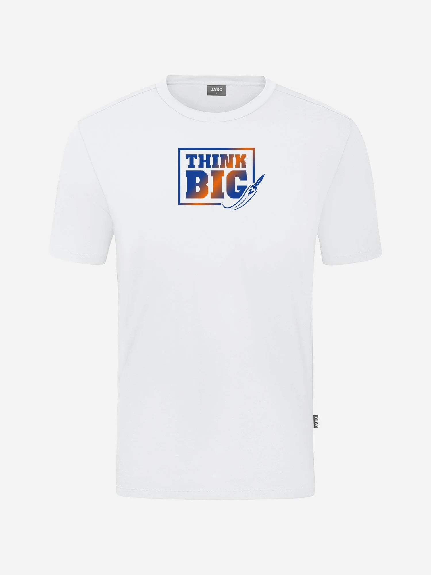 Weißes T-Shirt THINK BIG Männer mit Farbverlaufsprint