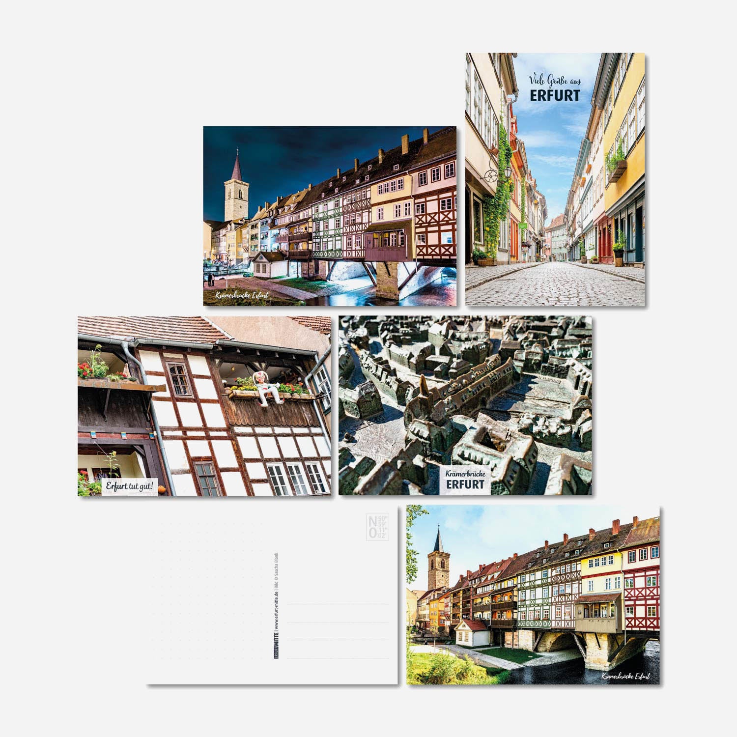 Postkarten-Set Krämerbrücke Erfurt