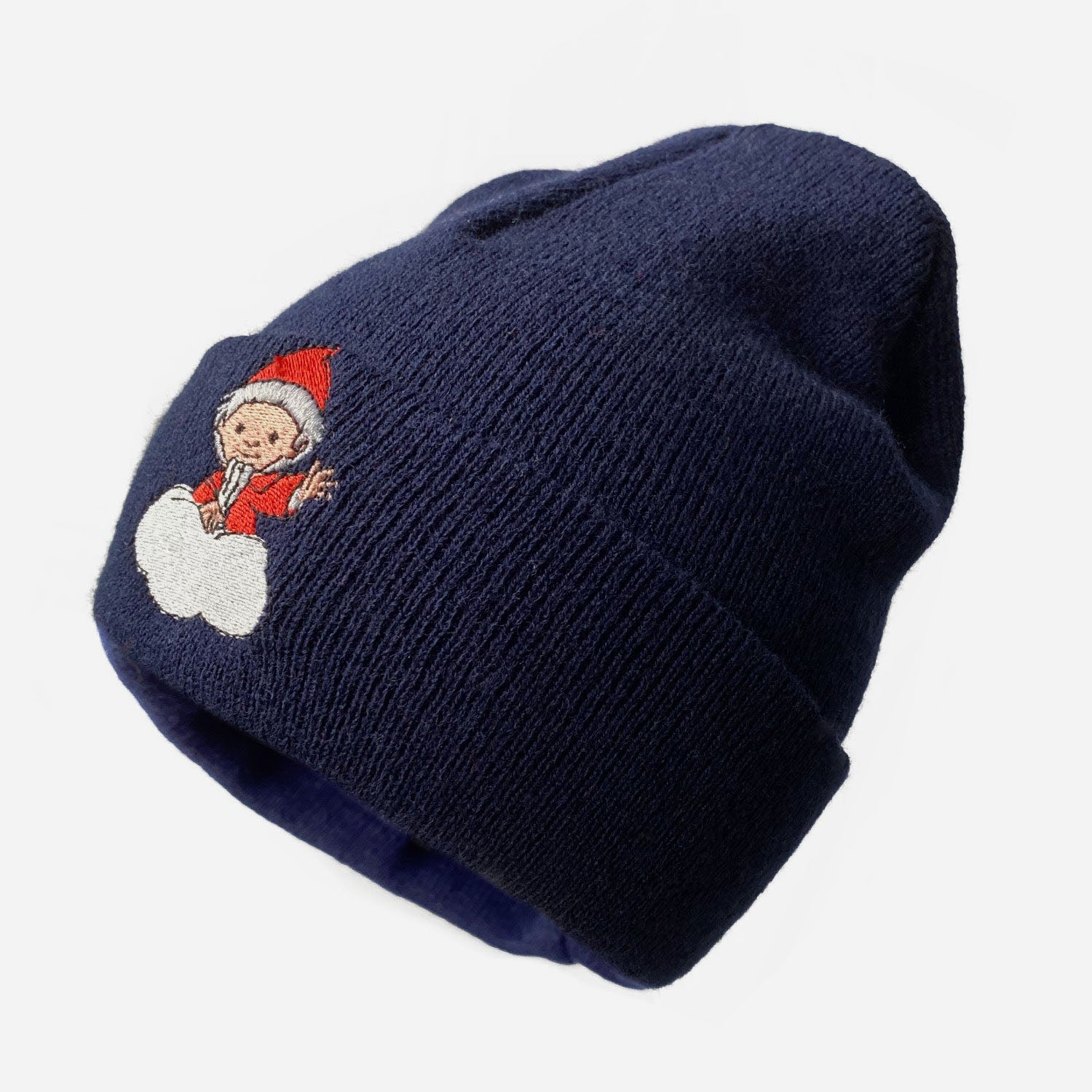 Beanie Sandmännchen Kids blau seitliche Ansicht