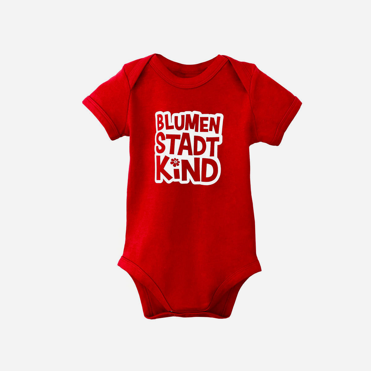 Blumenstadtkind Babybody 6-12 Monate in rot