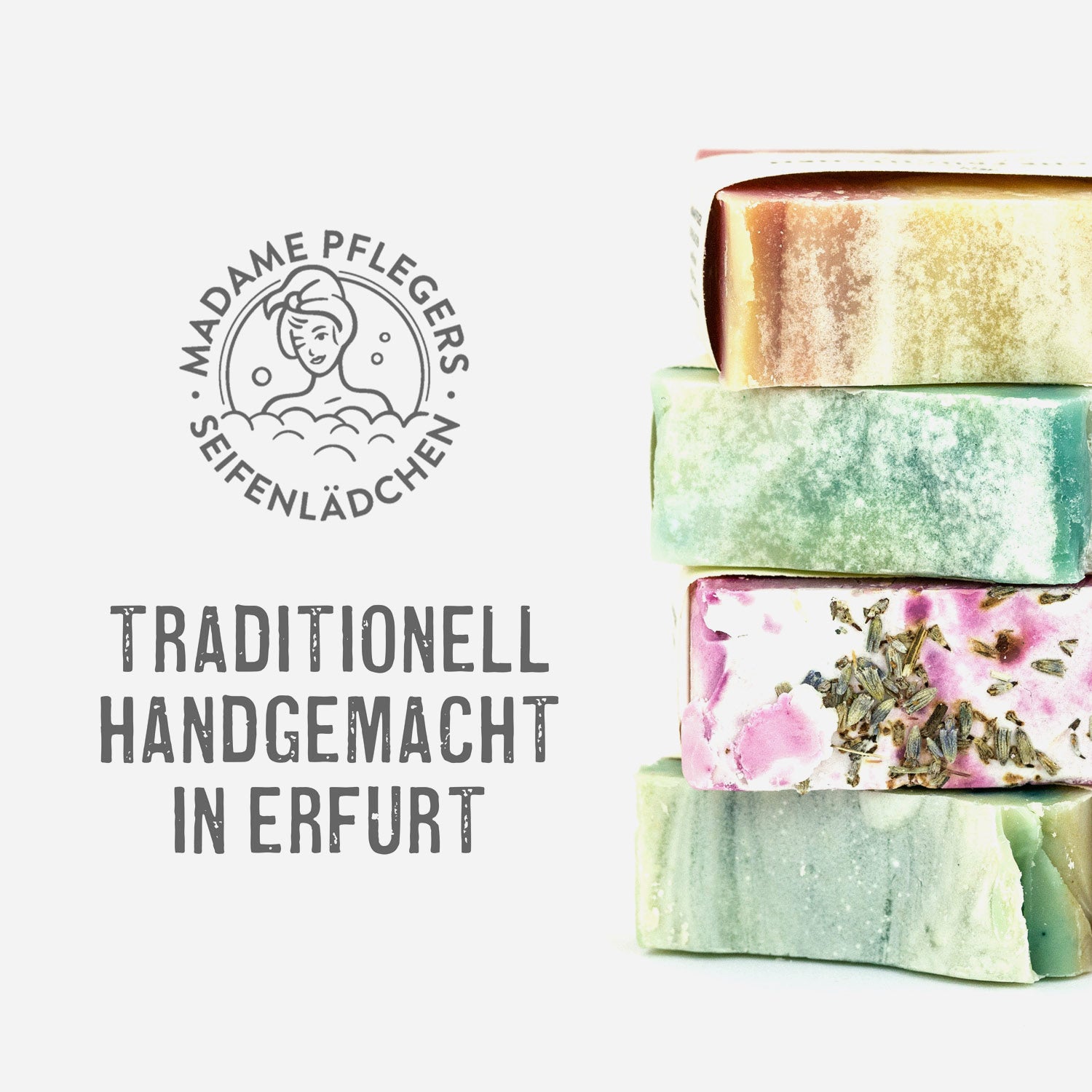Madame Pflegers Seifenlädchen Logo Traditionell handgemachte Seife
